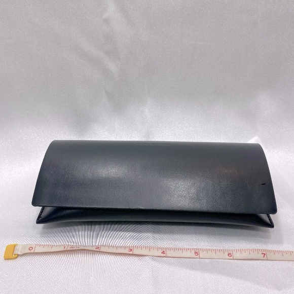 Saint Laurent YSL Sunglasses Case Set,Large Black Leather Hard Case ,Cloth, Wide - Picture 4 of 9